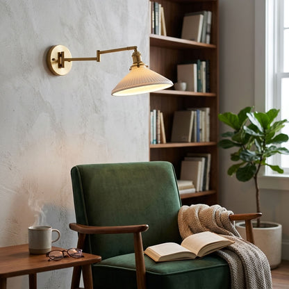 Elowen Ceramic Swing Arm Wall Sconce