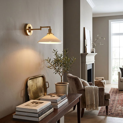 Elowen Ceramic Swing Arm Wall Sconce