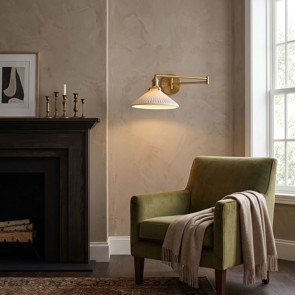 Elowen Ceramic Swing Arm Wall Sconce