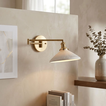 Elowen Ceramic Swing Arm Wall Sconce