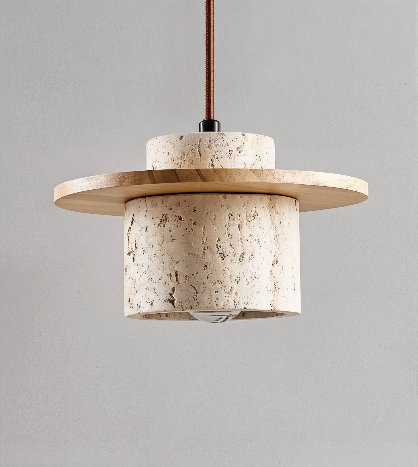 Textured Stone Pendant Light - Modern Rustic - Modefinity