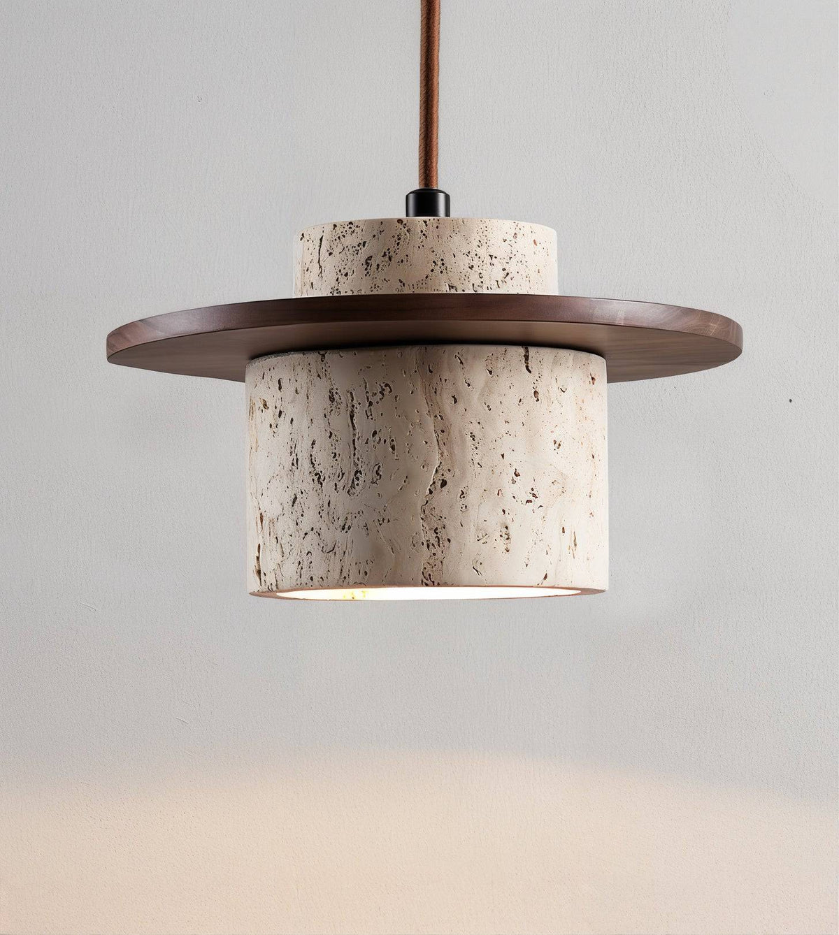 Rustic Stone Light Textured Stone Pendant Light - Modern Rustic