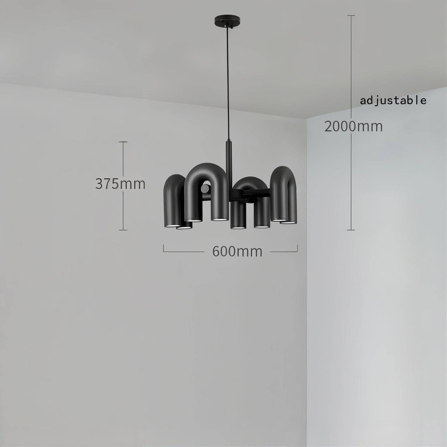 U-shaped Art Pendant Lamp for Home Decor - Modefinity