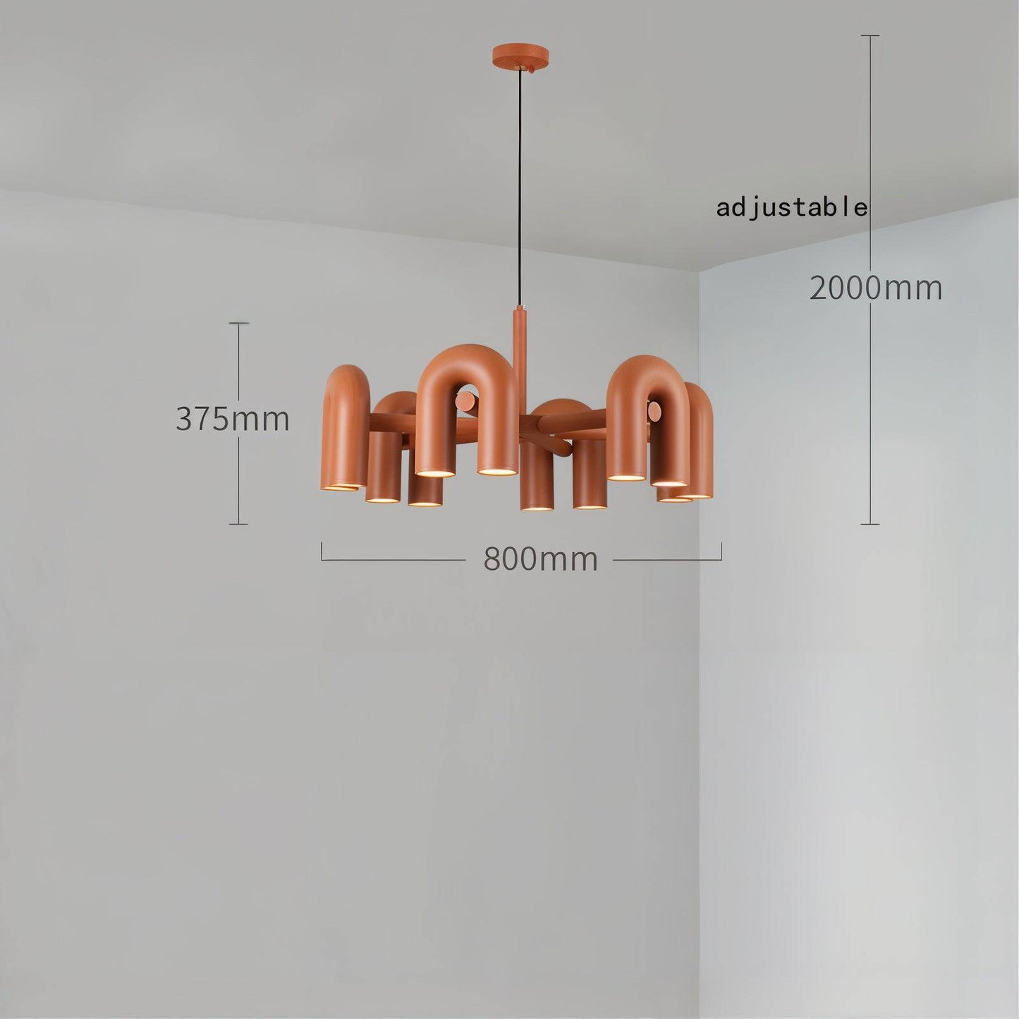 U-shaped Art Pendant Lamp for Home Decor - Modefinity