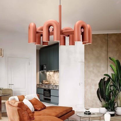 Lampe à suspension artistique en forme de U pour la décoration intérieure