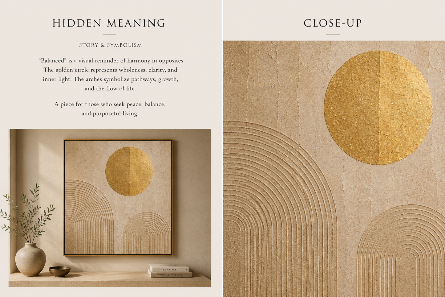 Balance | Wabi-Sabi Textured Canvas Art
