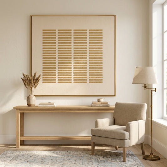 Alignment | Textured Geometric Gold Wall Art