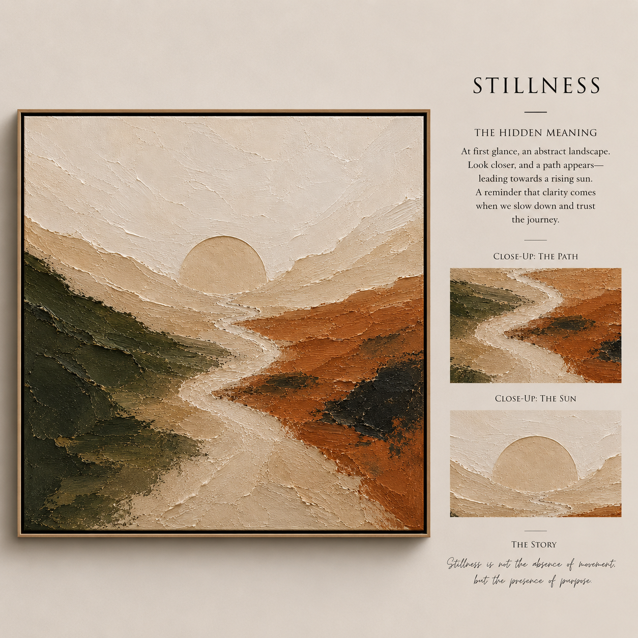Stillness - Textured Abstract Wall Art