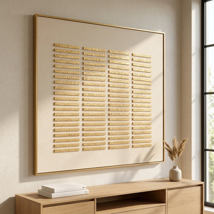 Alignment | Textured Geometric Gold Wall Art