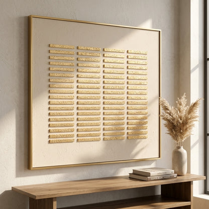 Alignment | Textured Geometric Gold Wall Art