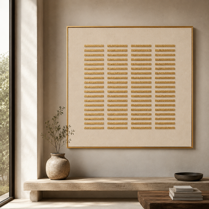 Alignment | Textured Geometric Gold Wall Art