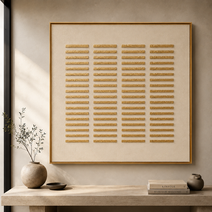 Alignment | Textured Geometric Gold Wall Art