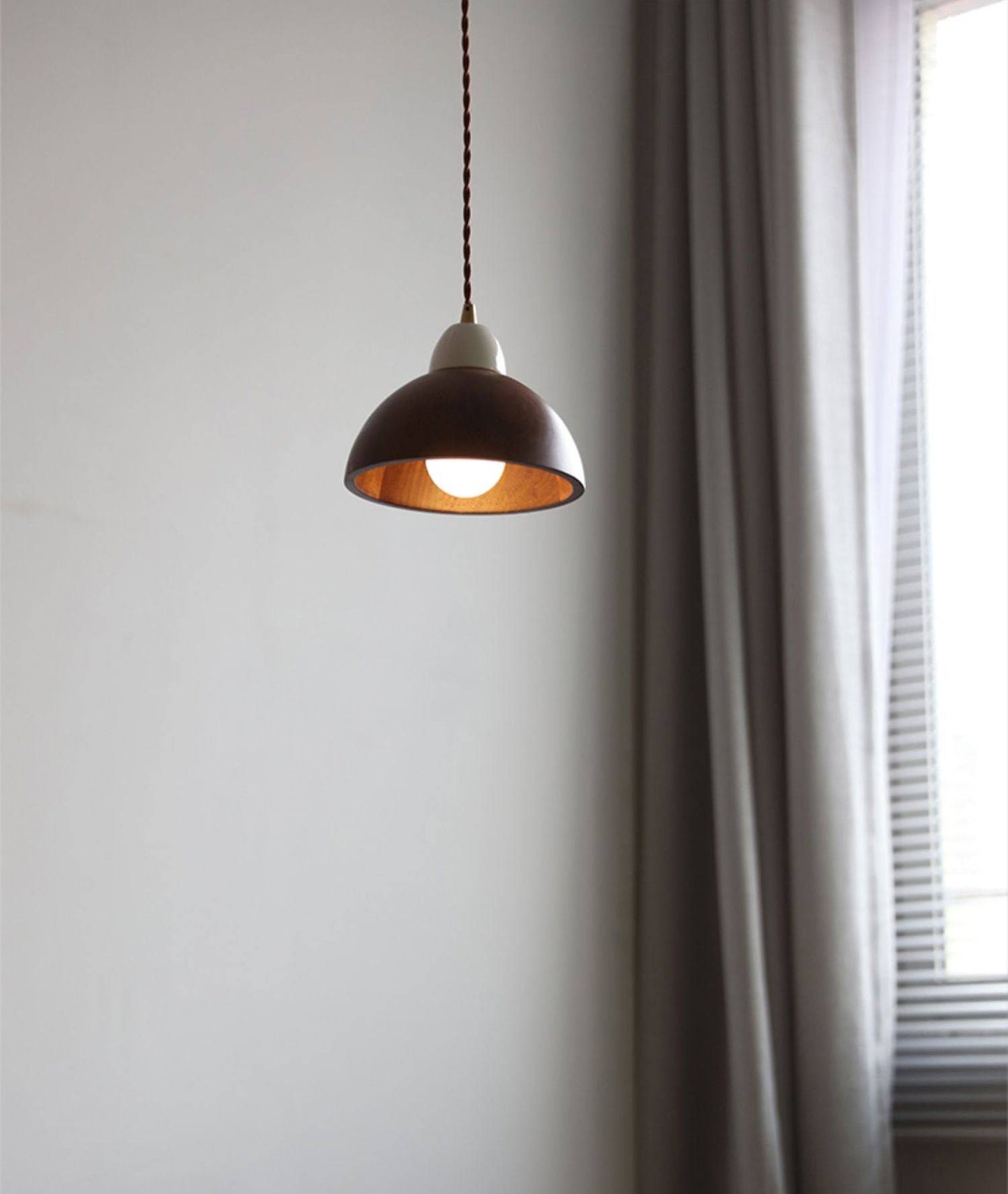 Walnut Wood Pendant Light - 105WPL - Modefinity