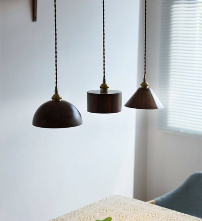 Walnut Wood Pendant Light - 106WPL - Modefinity