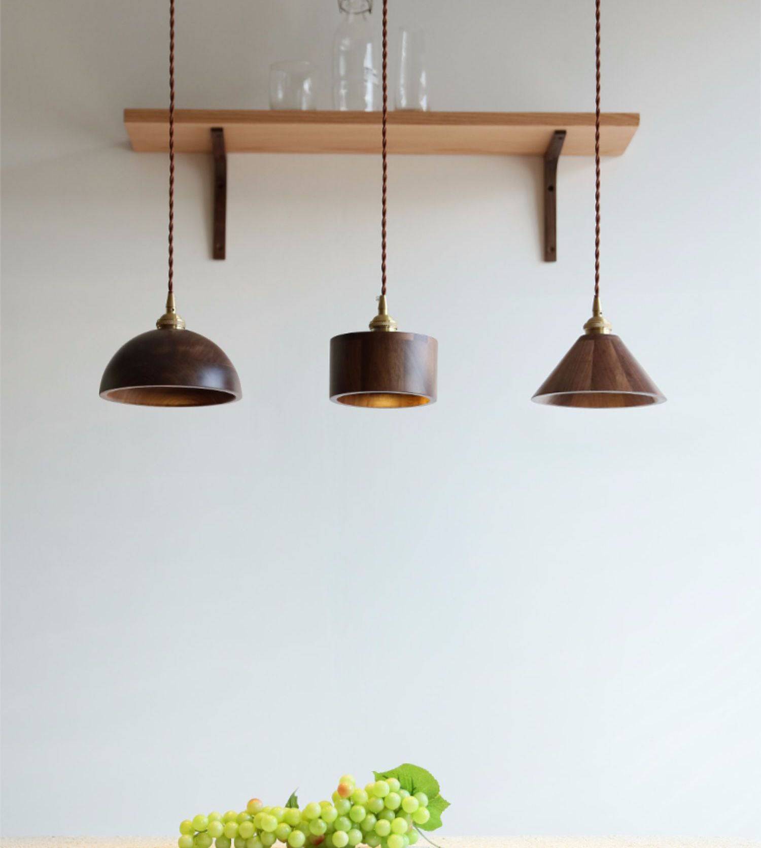 Walnut Wood Pendant Light - 106WPL - Modefinity