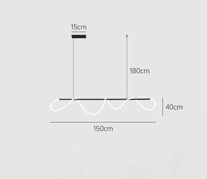 Waveform LED Chandelier - Modern Elegance - Modefinity