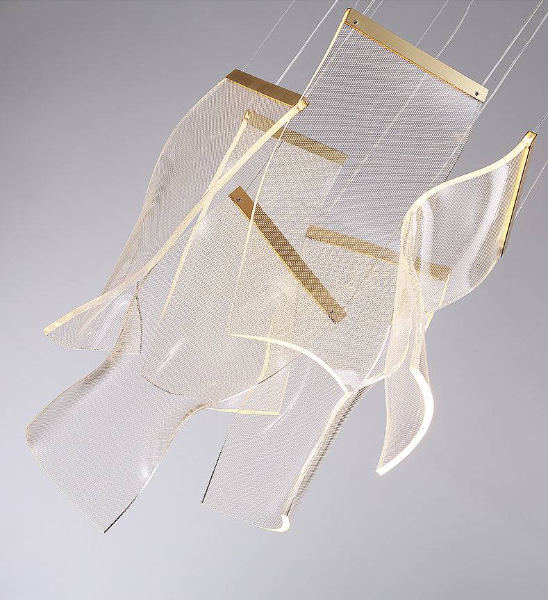 Waving Leaf Postmodern LED Chandelier - 1CH9