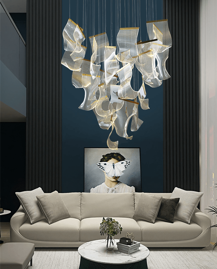 Waving Leaf Postmodern LED Chandelier - 1CH9