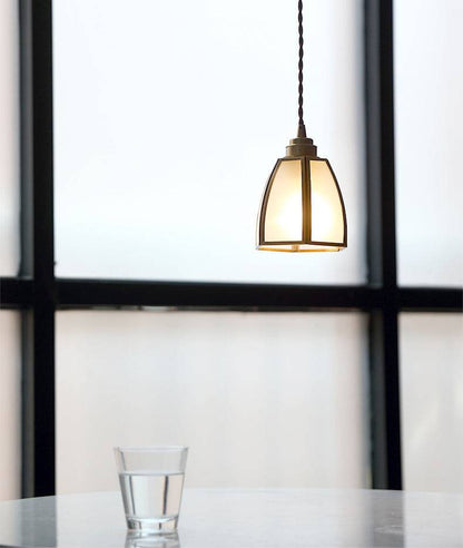 White Brass Glass Pendant Light - 216GPL - Modefinity