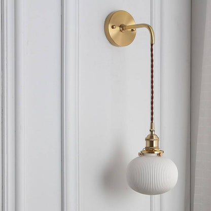 White Ceramic Wall Light - 203ST - Modefinity