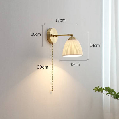 White Ceramic Wall Light - 205ST - Modefinity