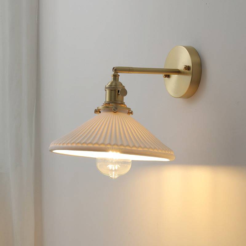 White Ceramic Wall Light - 207ST - Modefinity