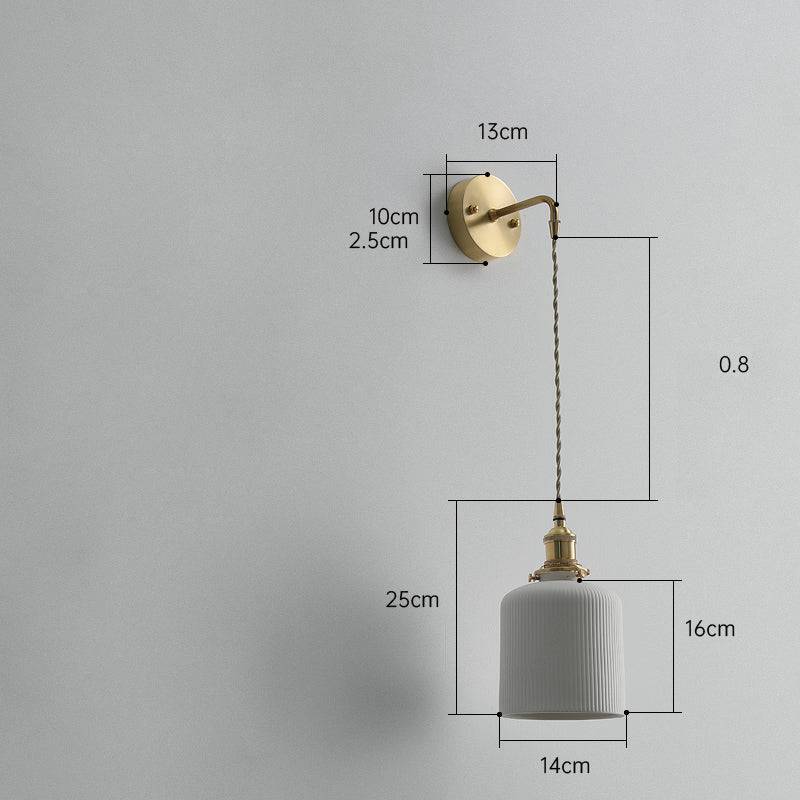 White Ceramic Wall Light - 212ST - Modefinity