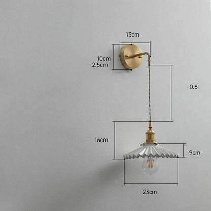 Lámpara de pared de cerámica blanca - 212ST