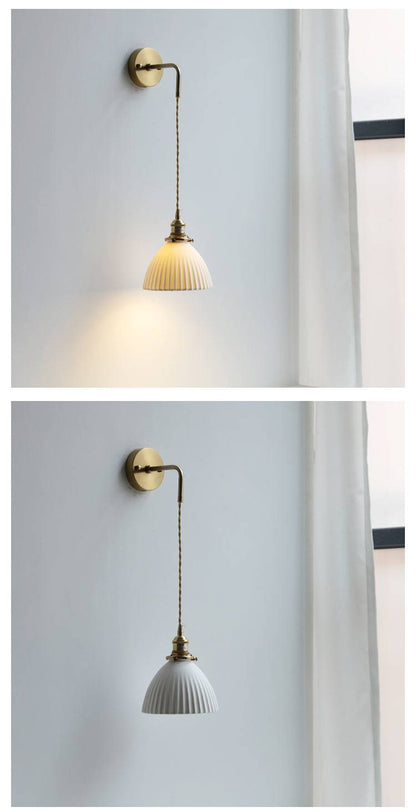 White Ceramic Wall Light - 222ST - Modefinity