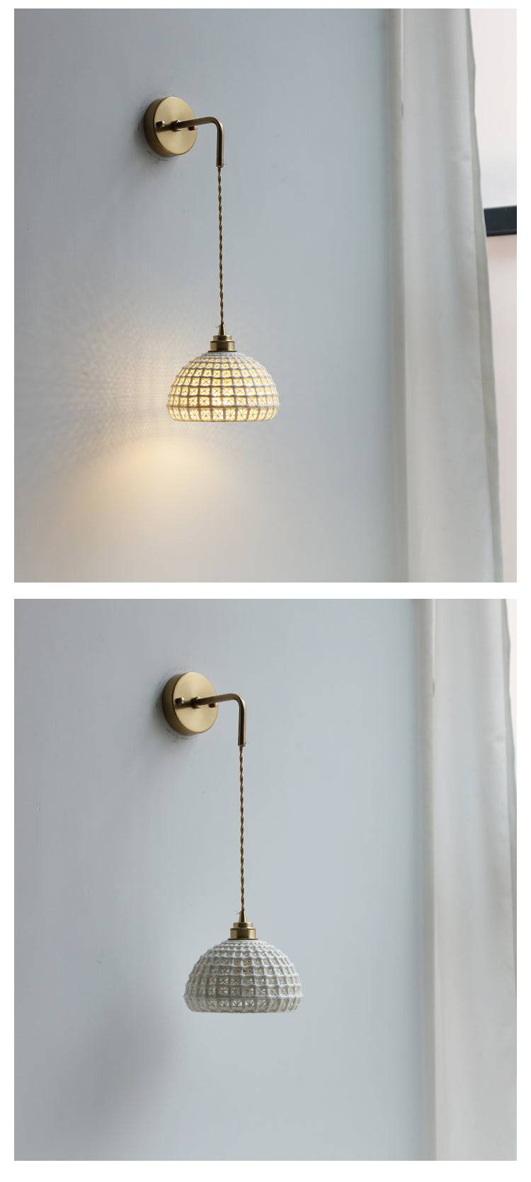 White Ceramic Wall Light - 222ST - Modefinity