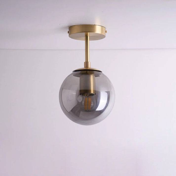 White Frosted Glass Brass Pendant Light - 205GPL - Modefinity