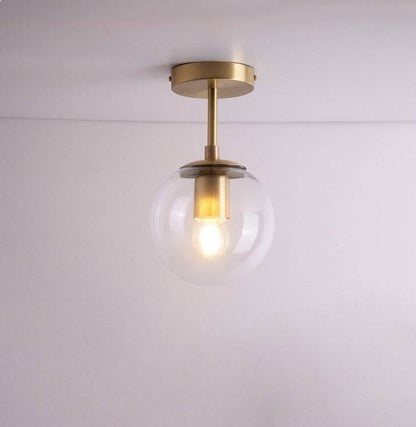 White Frosted Glass Brass Pendant Light - 205GPL - Modefinity