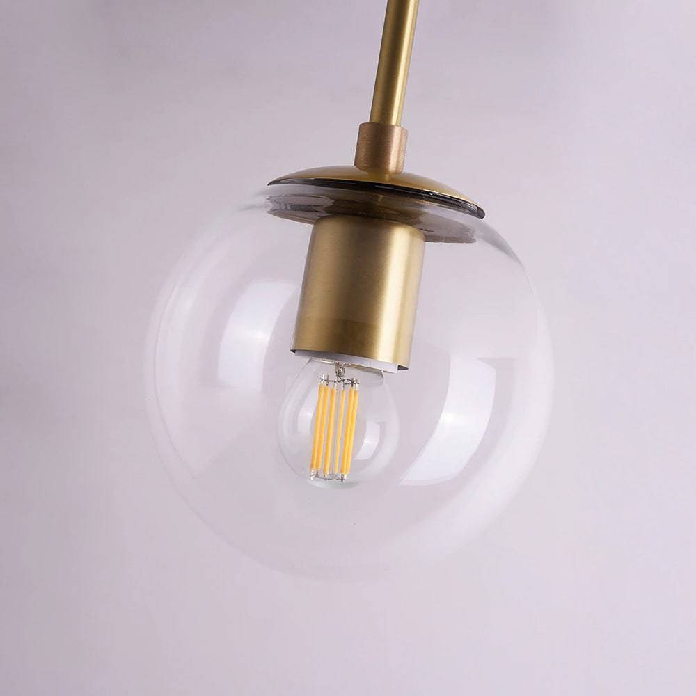 White Frosted Glass Brass Pendant Light - 205GPL - Modefinity