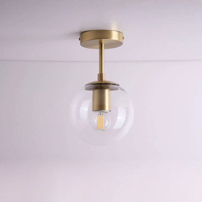 White Frosted Glass Brass Pendant Light - 205GPL - Modefinity