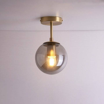 White Frosted Glass Brass Pendant Light - 205GPL - Modefinity