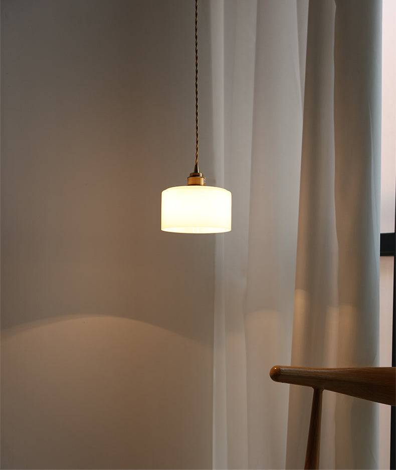 White Glass Pendant Light - 204GPL - Modefinity