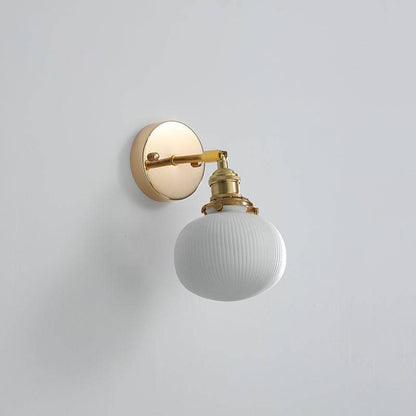 White Globe Ceramic Wall Light - 204ST - Modefinity