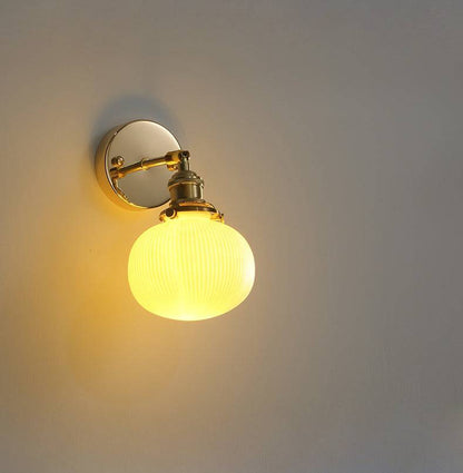 White Globe Ceramic Wall Light - 204ST - Modefinity