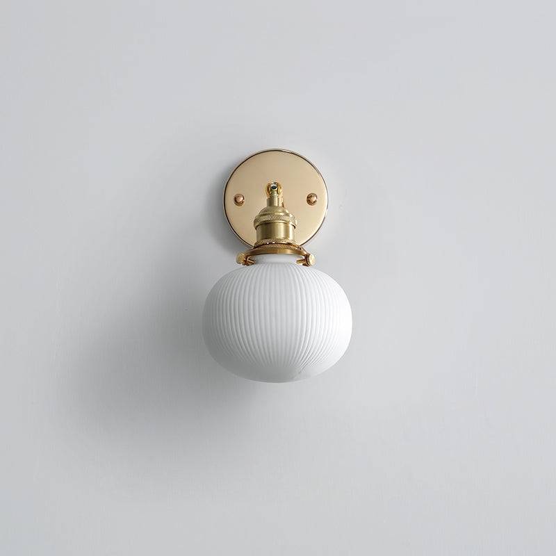 White Globe Ceramic Wall Light - 204ST - Modefinity