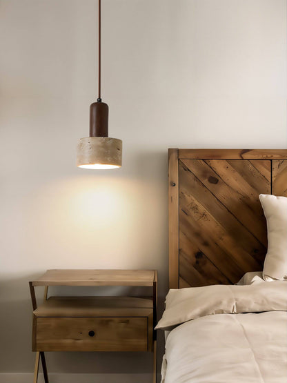 Wood And Stone Pendant Light - Modefinity