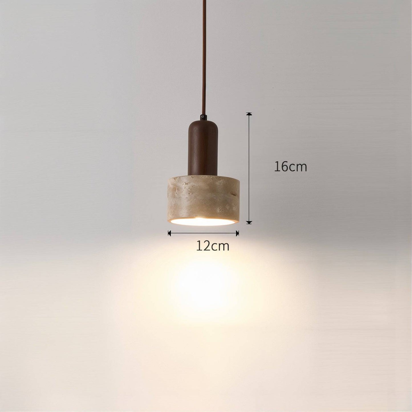 Wood And Stone Pendant Light - Modefinity