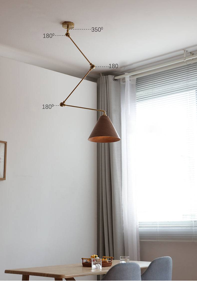 Wood Brass Pendant Rod Light - 101RPL - Modefinity