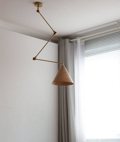 Wood Brass Pendant Rod Light - 101RPL - Modefinity