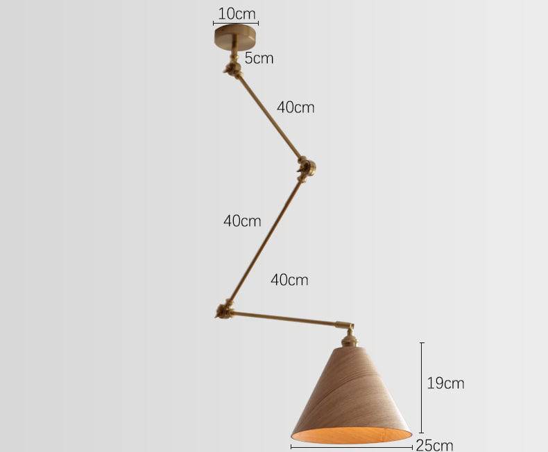 Wood Brass Pendant Rod Light - 101RPL - Modefinity