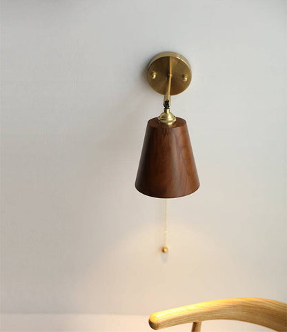 Wood Brass Wall Light - 127WL - Modefinity