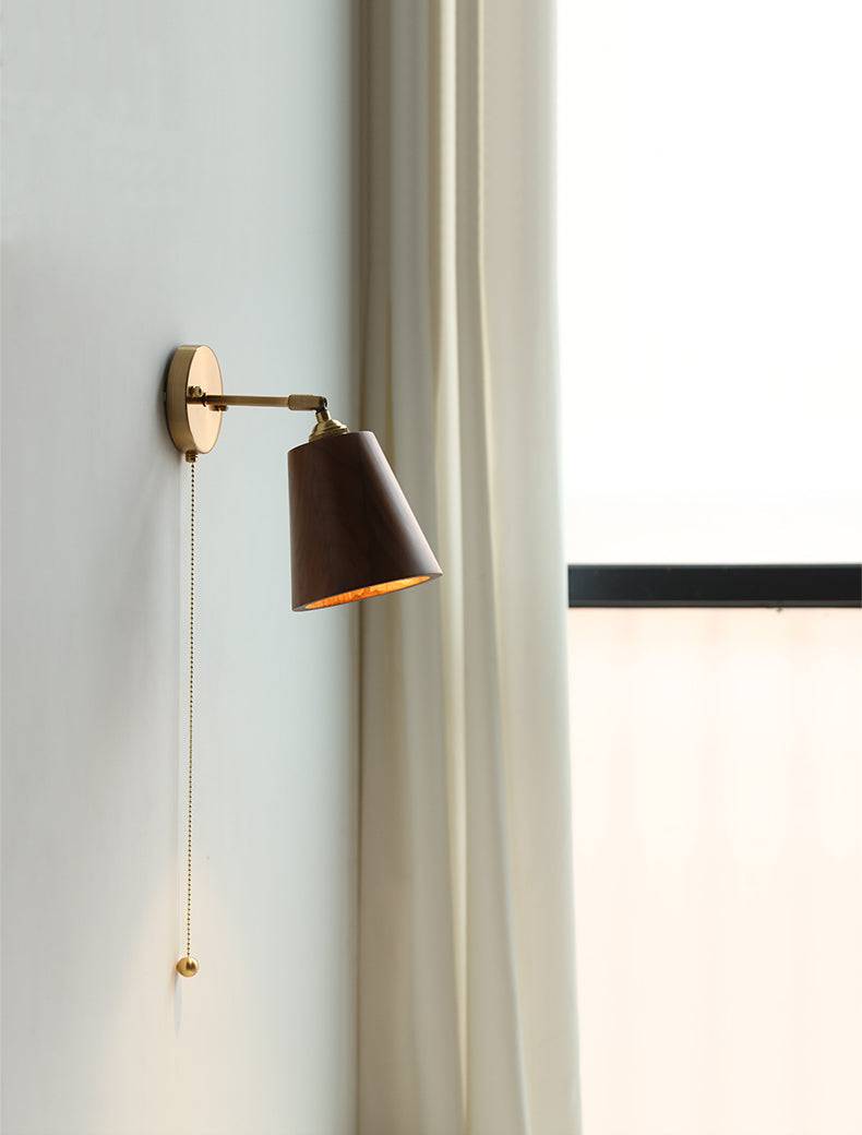 Wood Brass Wall Light - 127WL - Modefinity