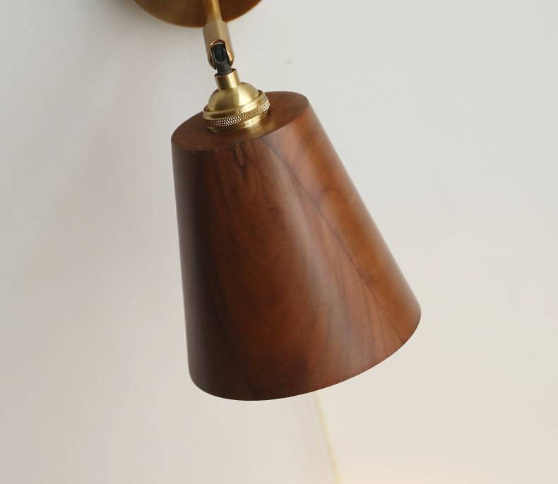 Wood Brass Wall Light - 127WL - Modefinity