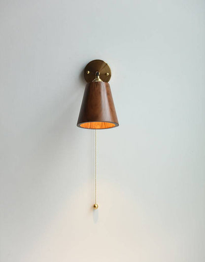 Wood Brass Wall Light - 127WL - Modefinity