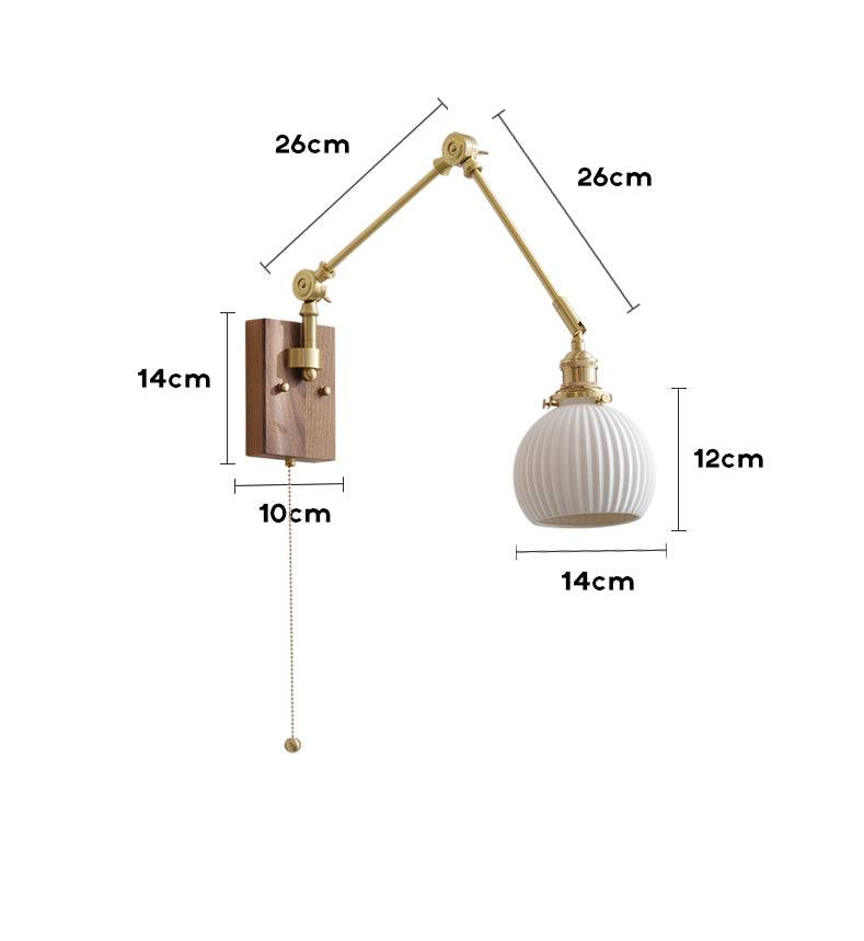 Wood Glass Ceramic Wall Light - 121WL - Modefinity