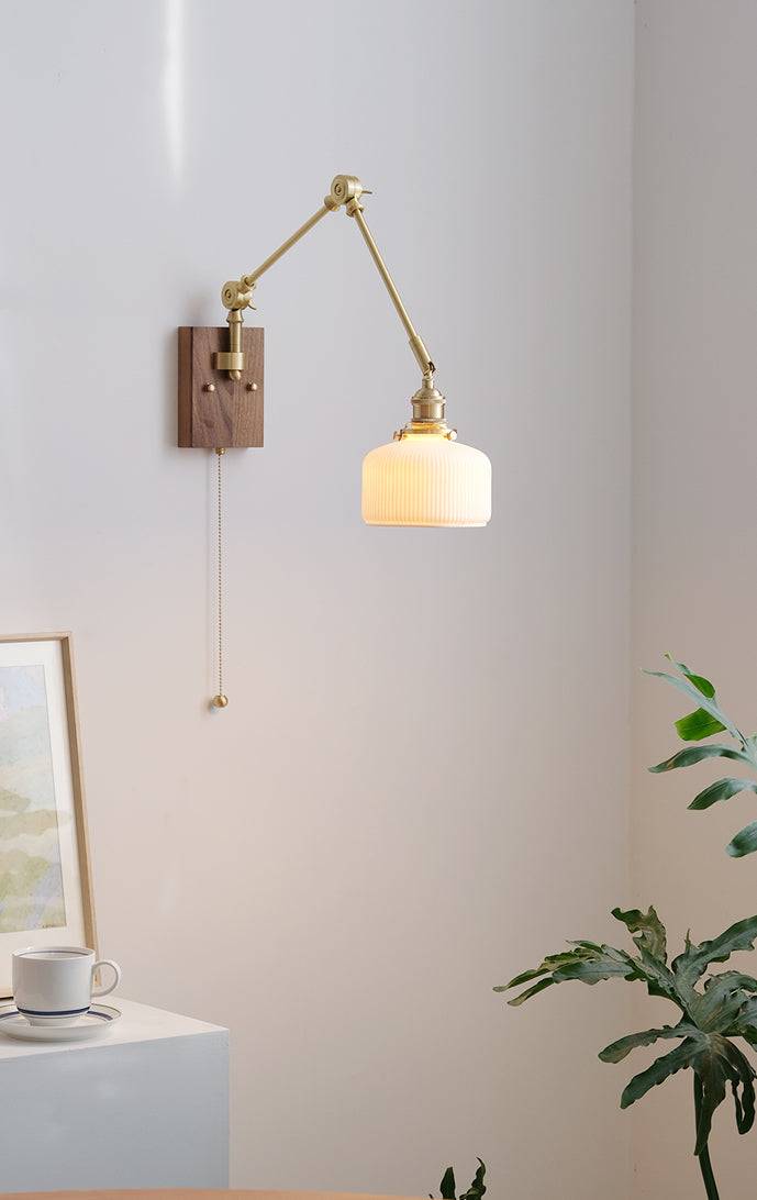 Wood Glass Ceramic Wall Light - 121WL